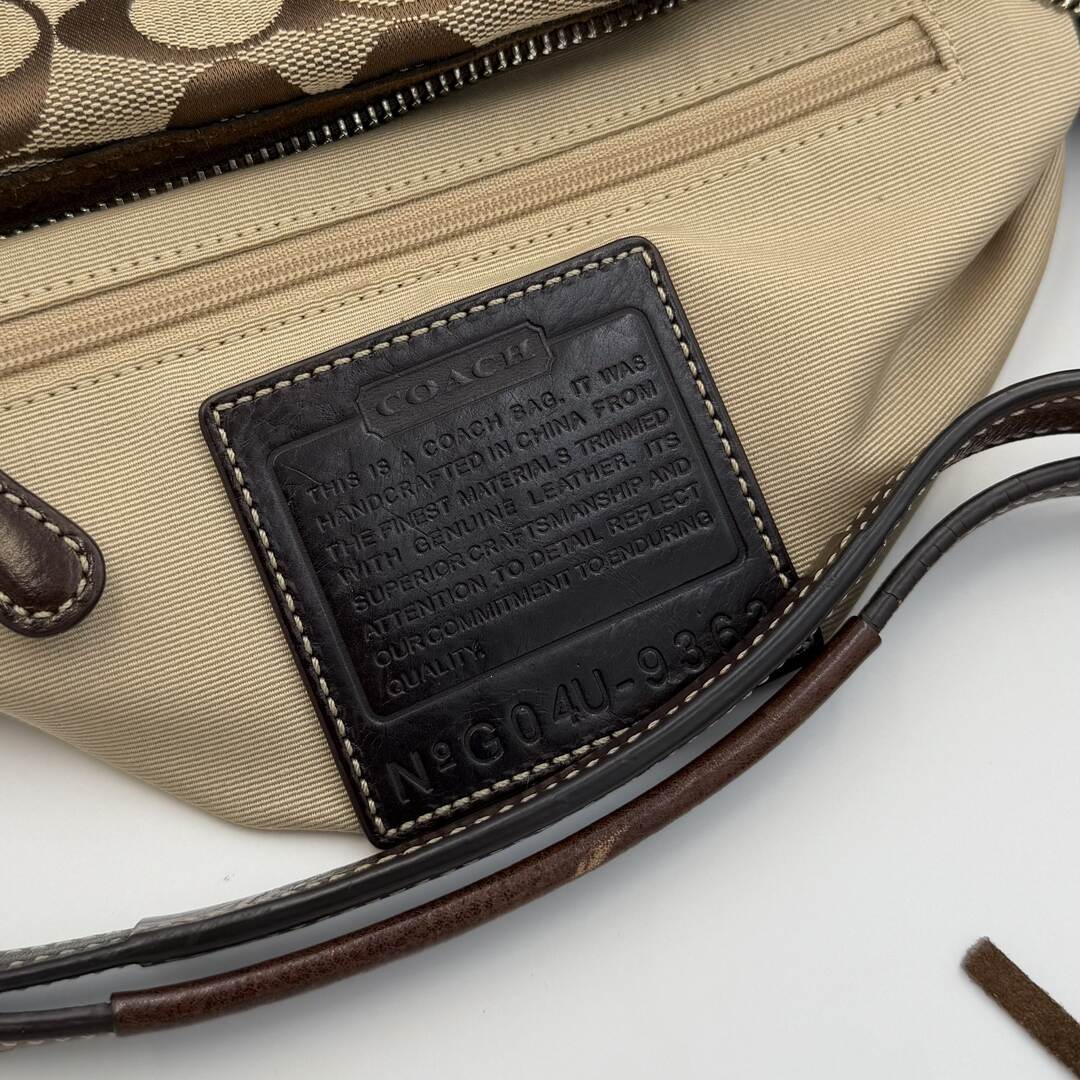 Coach Signature Tassel Brown Shoulder Bag
