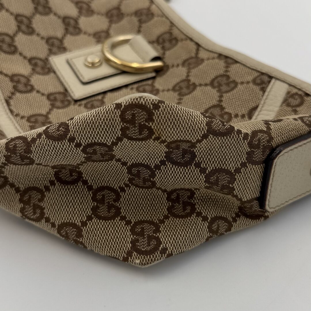 Gucci Mini Abbey D Ring White Shoulder Bag