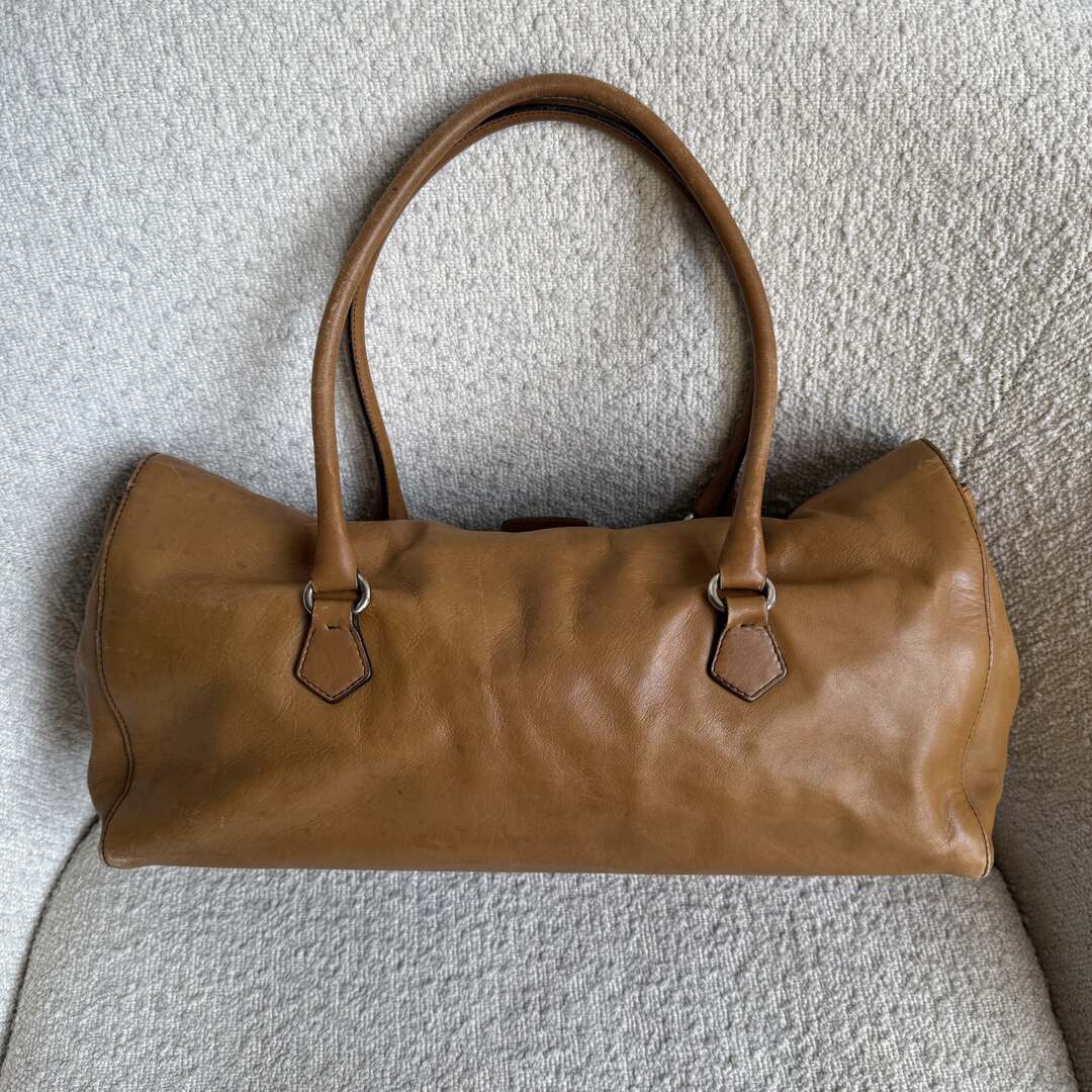 Prada Easy Leather Brown Shoulder Bag