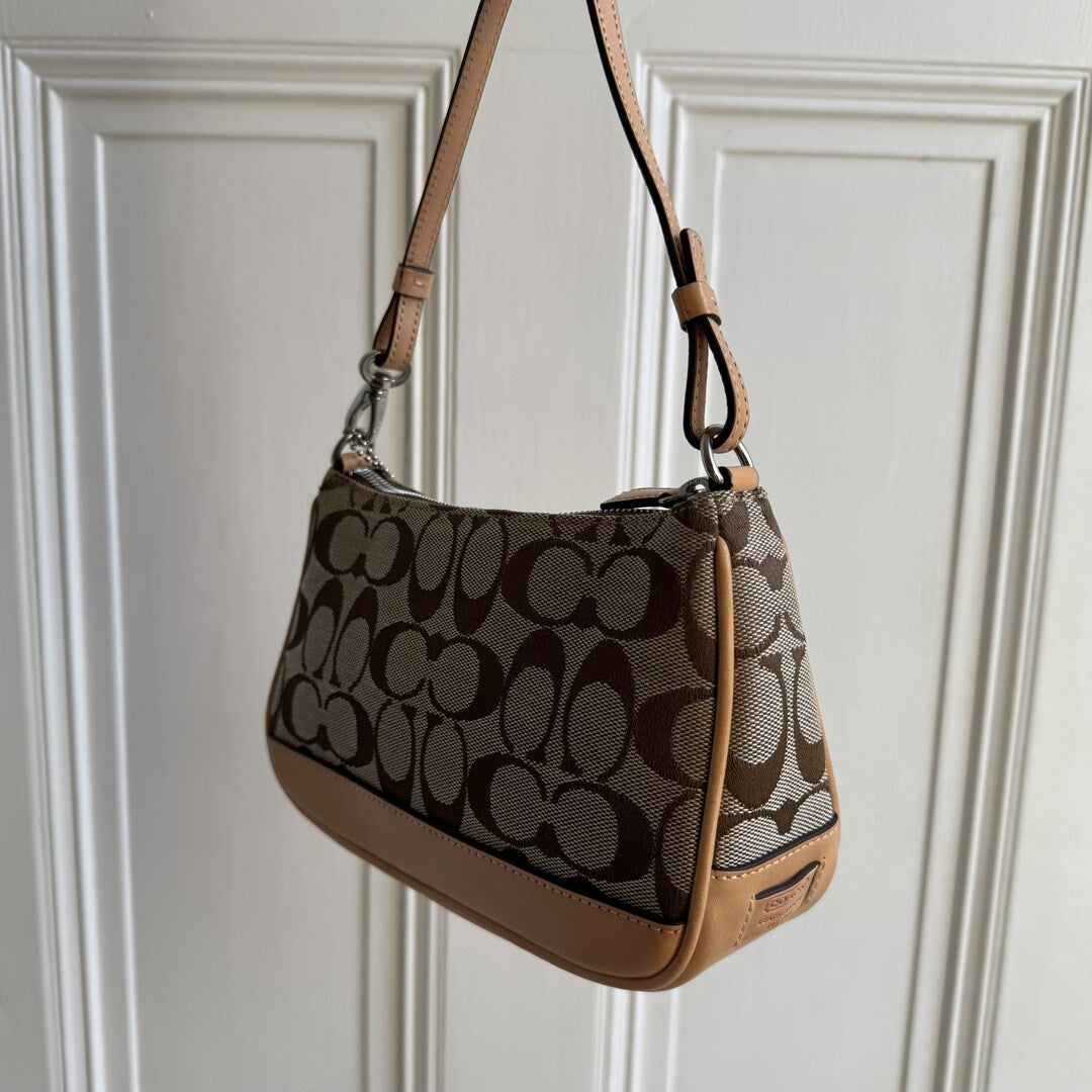 Coach Signature Demi Tan Shoulder Bag