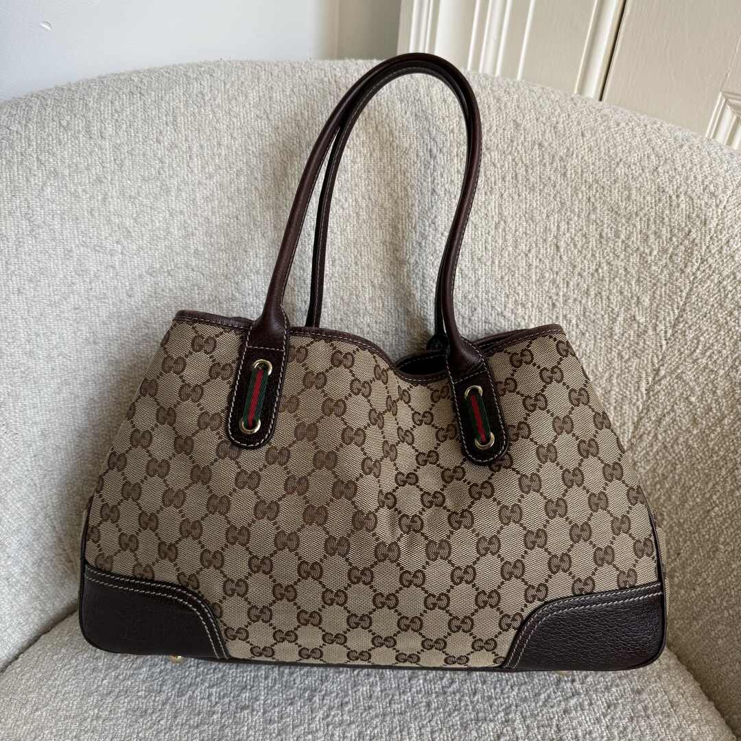 Gucci GG Canvas Princy Brown Tote Bag