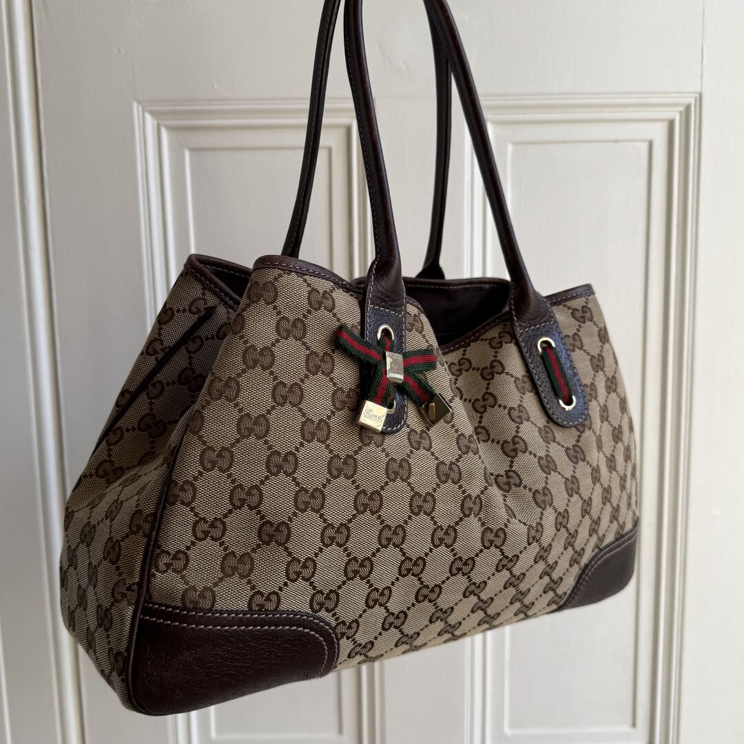 Gucci GG Canvas Princy Brown Tote Bag