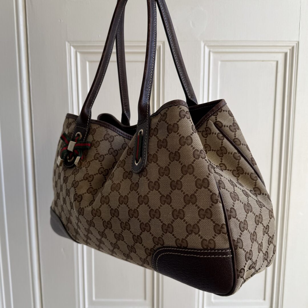 Gucci GG Canvas Princy Brown Tote Bag