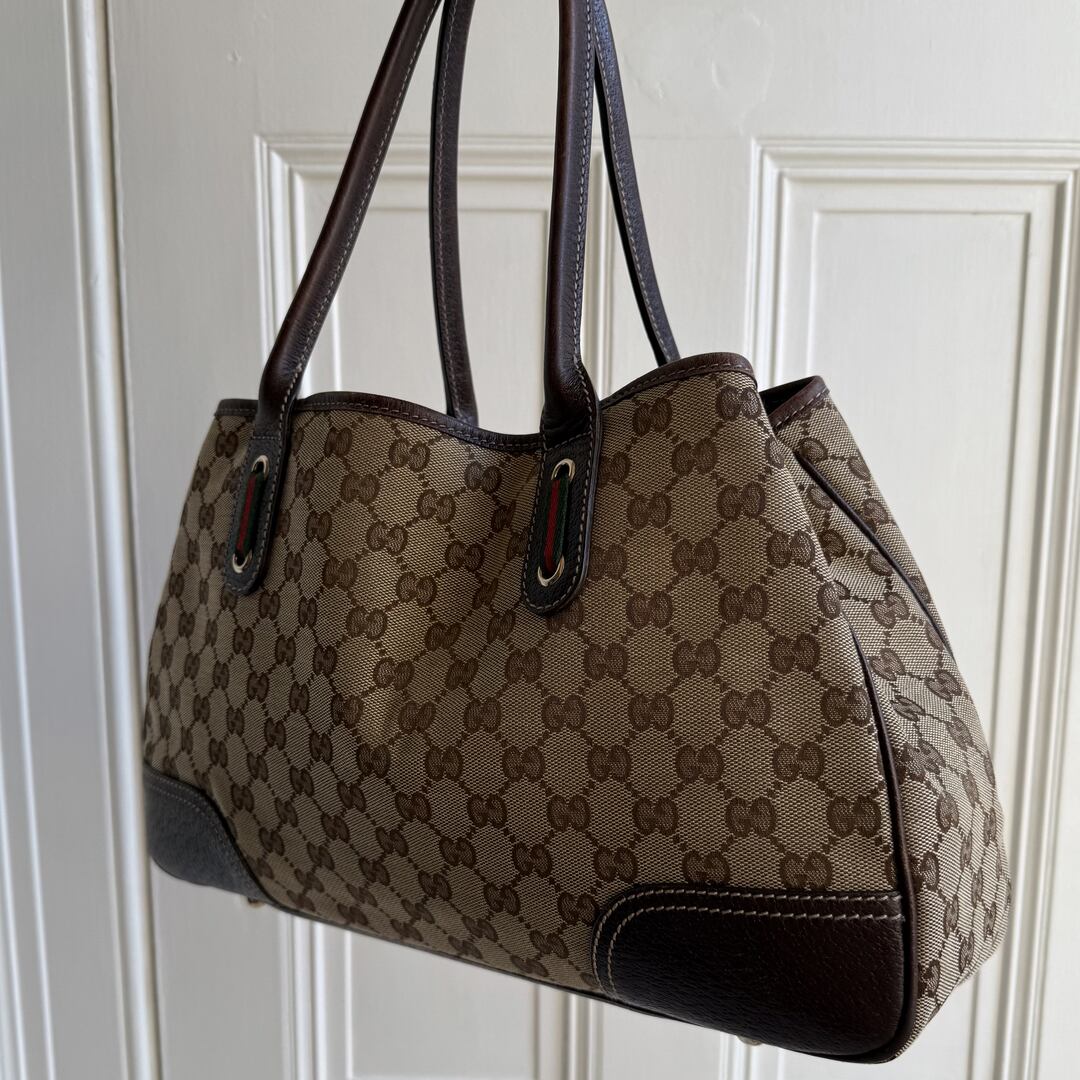 Gucci GG Canvas Princy Brown Tote Bag