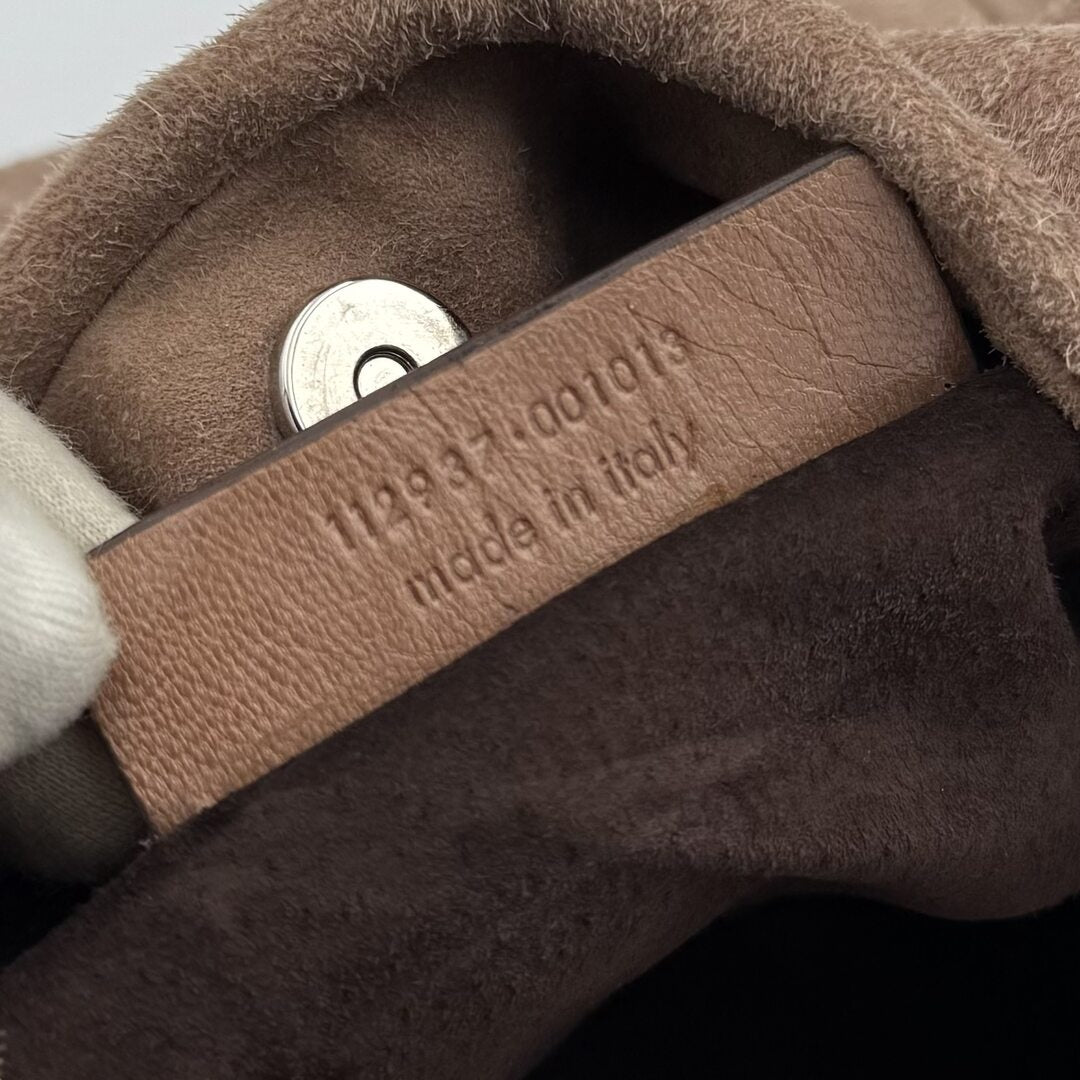 Yves Saint Laurent Rive Gauche Suede Nadja Brown Shoulder Bag
