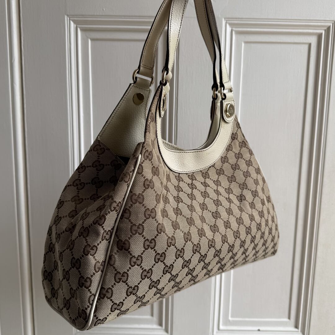 Gucci GG Monogram White Tote Bag