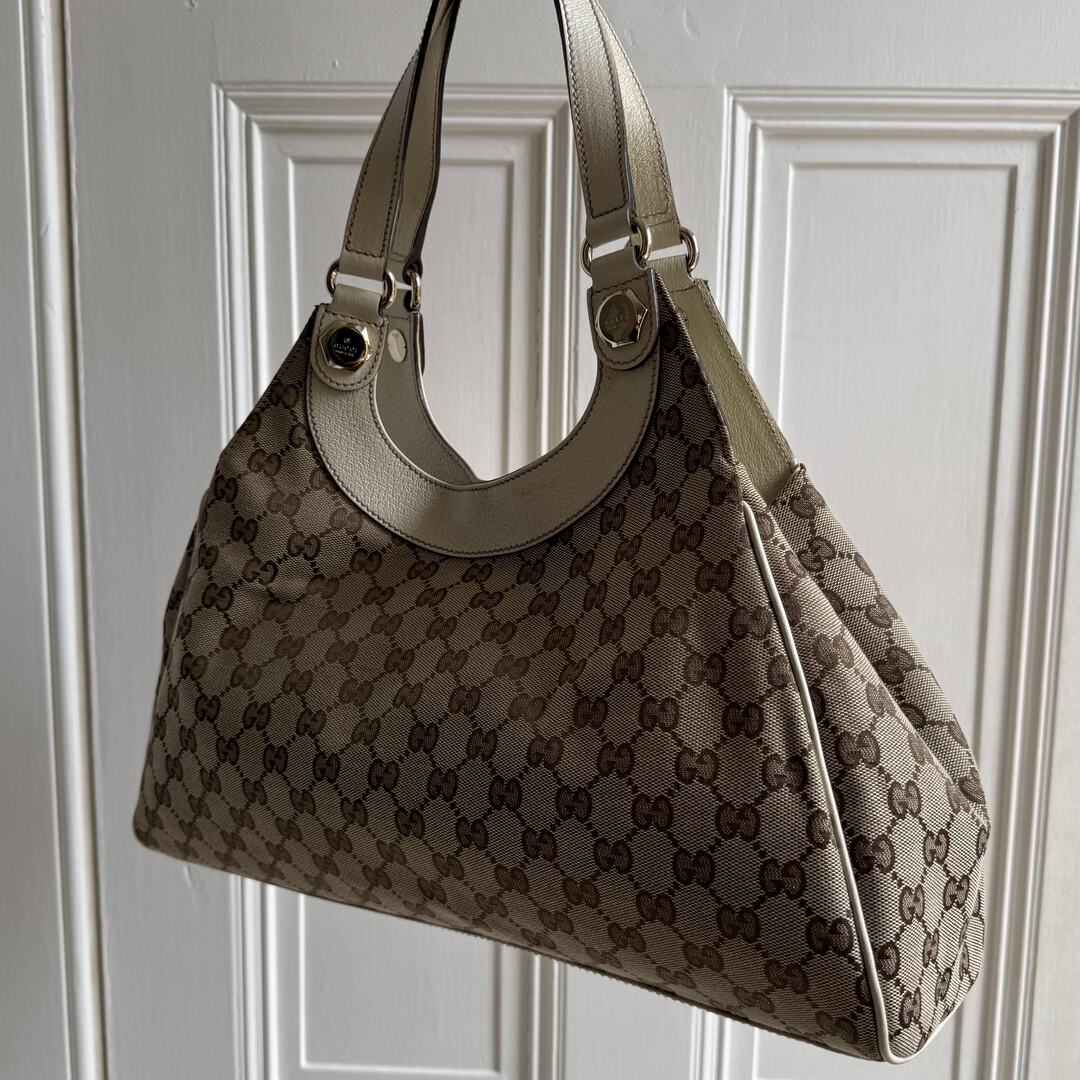 Gucci GG Monogram White Tote Bag