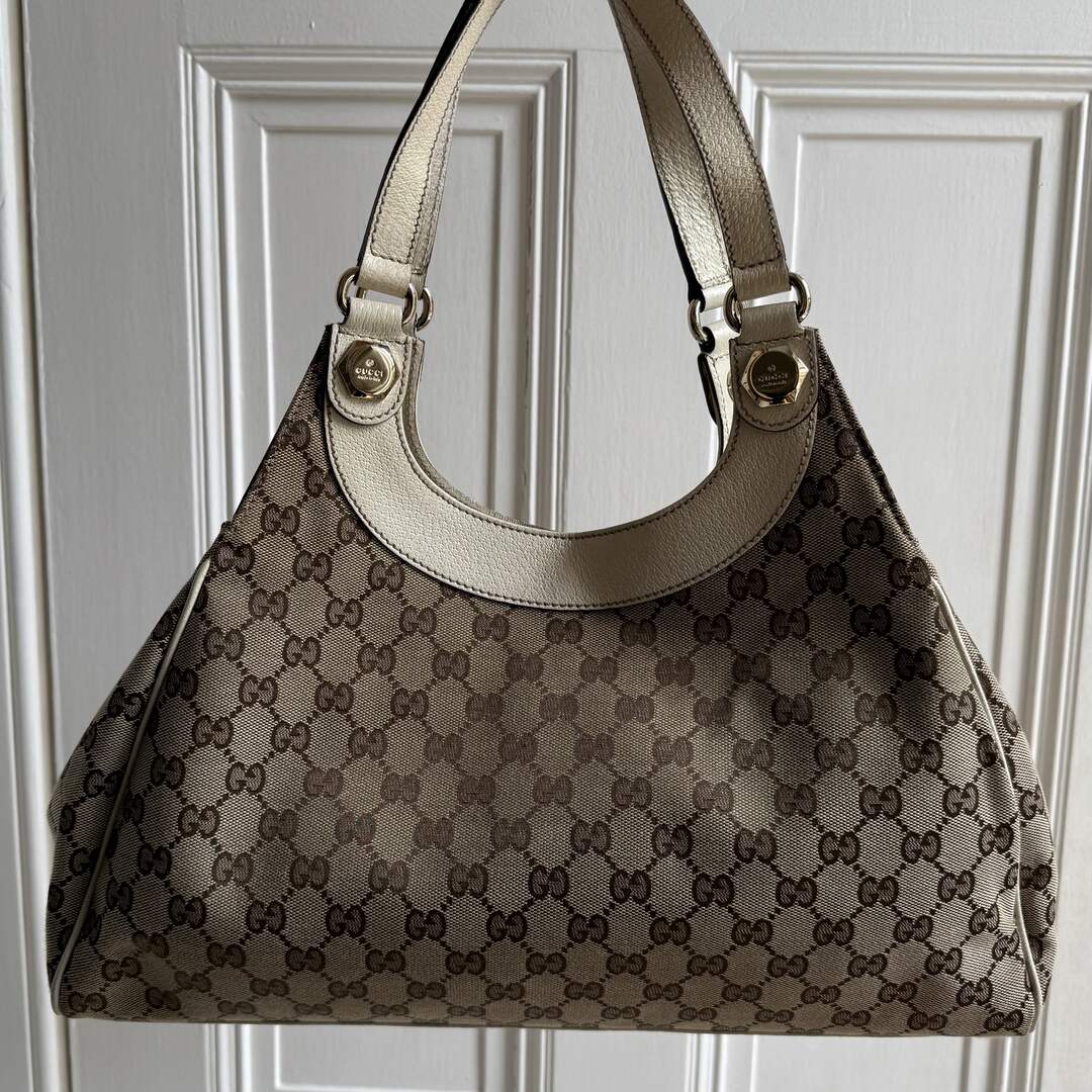 Gucci GG Monogram White Tote Bag