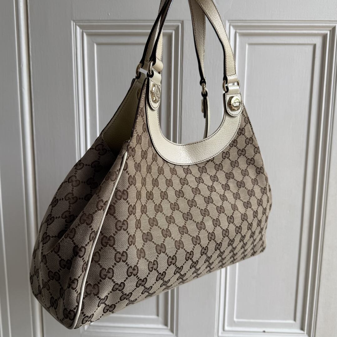 Gucci GG Monogram White Tote Bag