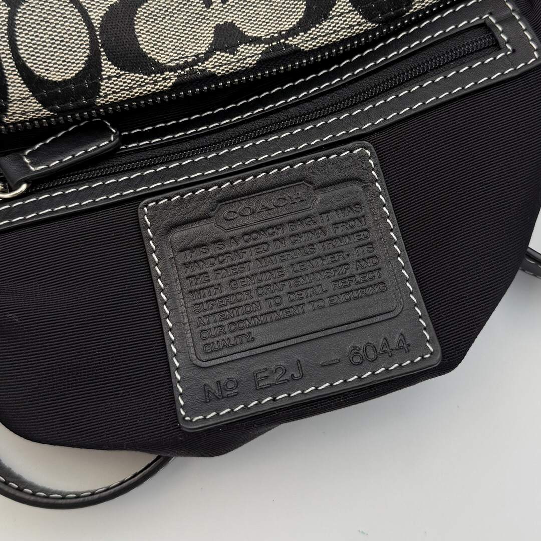 Coach Signature Sufflette Black Mini Shoulder Bag