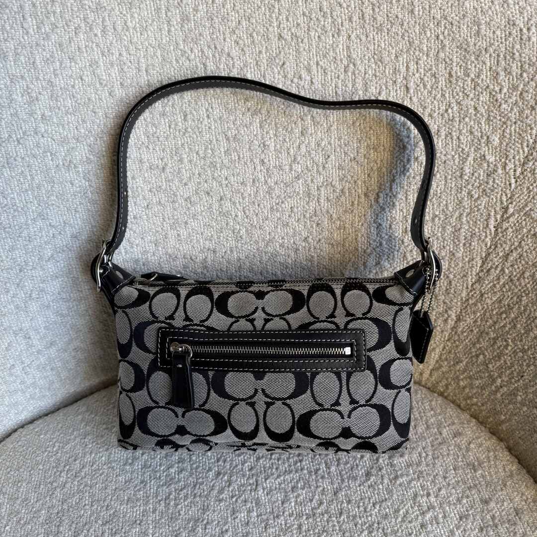 Coach Signature Sufflette Black Mini Shoulder Bag