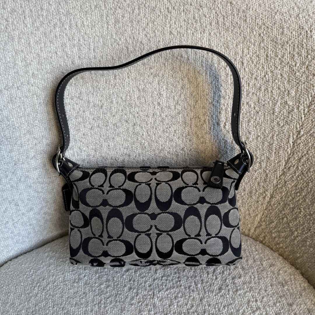 Coach Signature Sufflette Black Mini Shoulder Bag