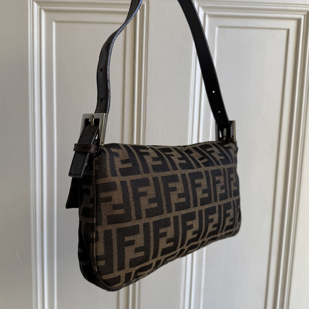 Fendi Mamma Baguette Zucca Shoulder Bag