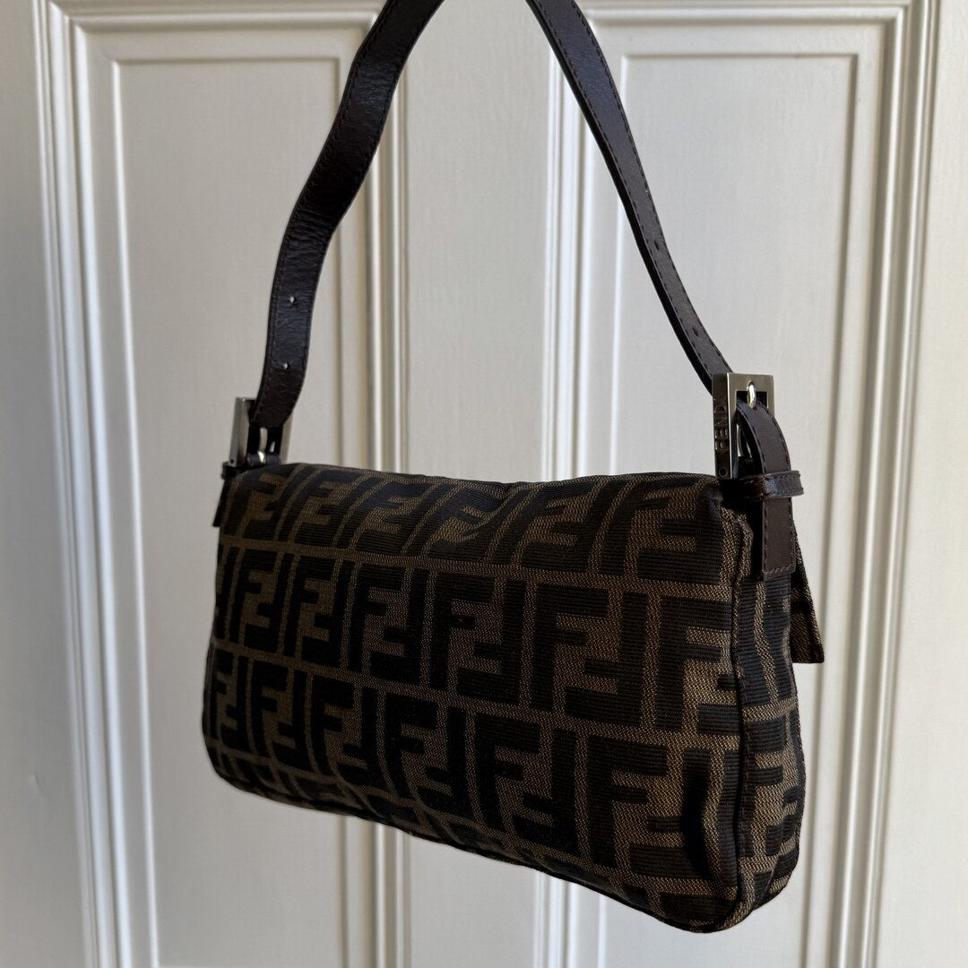 Fendi Mamma Baguette Zucca Shoulder Bag