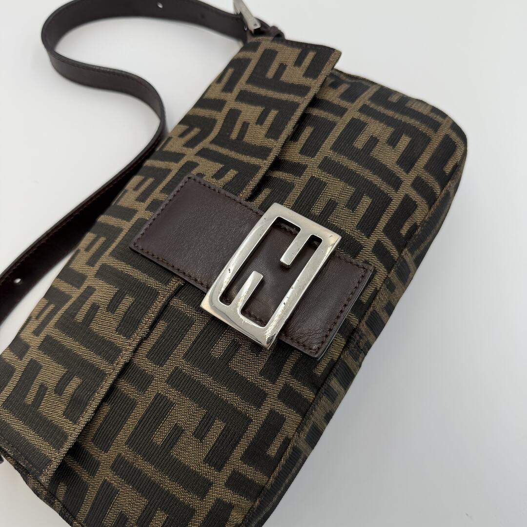 Fendi Mamma Baguette Zucca Shoulder Bag