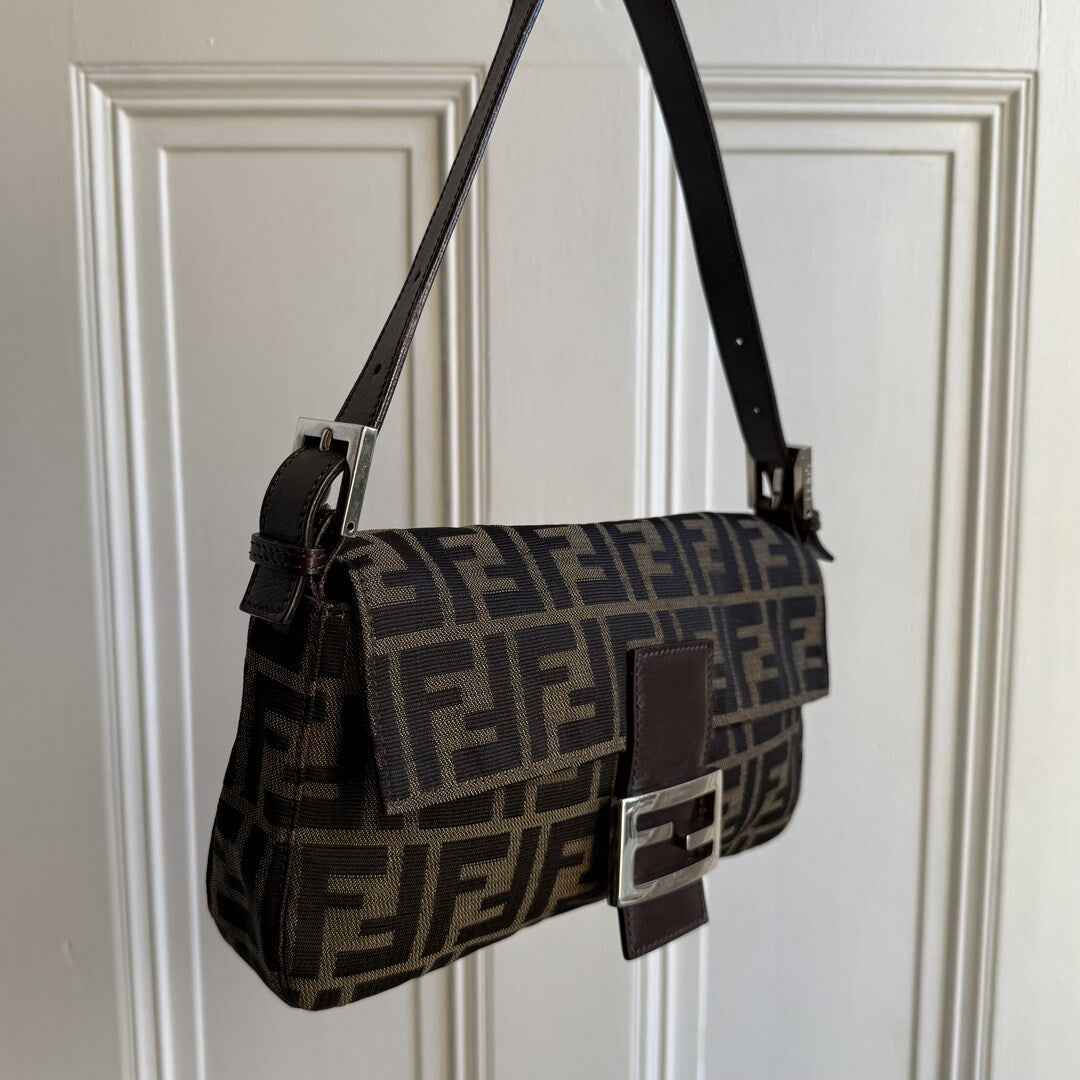 Fendi Mamma Baguette Zucca Shoulder Bag