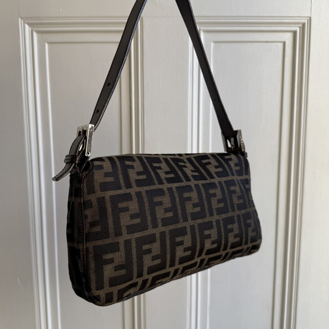 Fendi Mamma Baguette Zucca Shoulder Bag