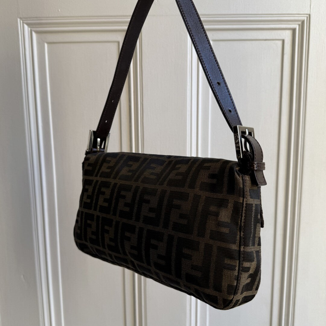 Fendi Mamma Baguette Zucca Shoulder Bag