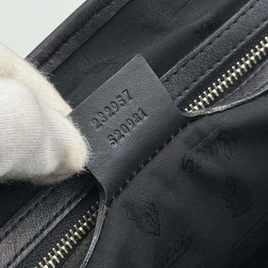 Gucci Guccissima Twins Leather Black Tote Bag