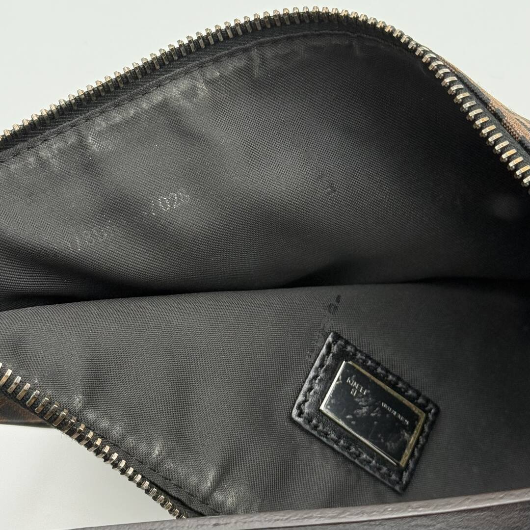 Fendi Zucchino Brown Pochette Shoulder Bag