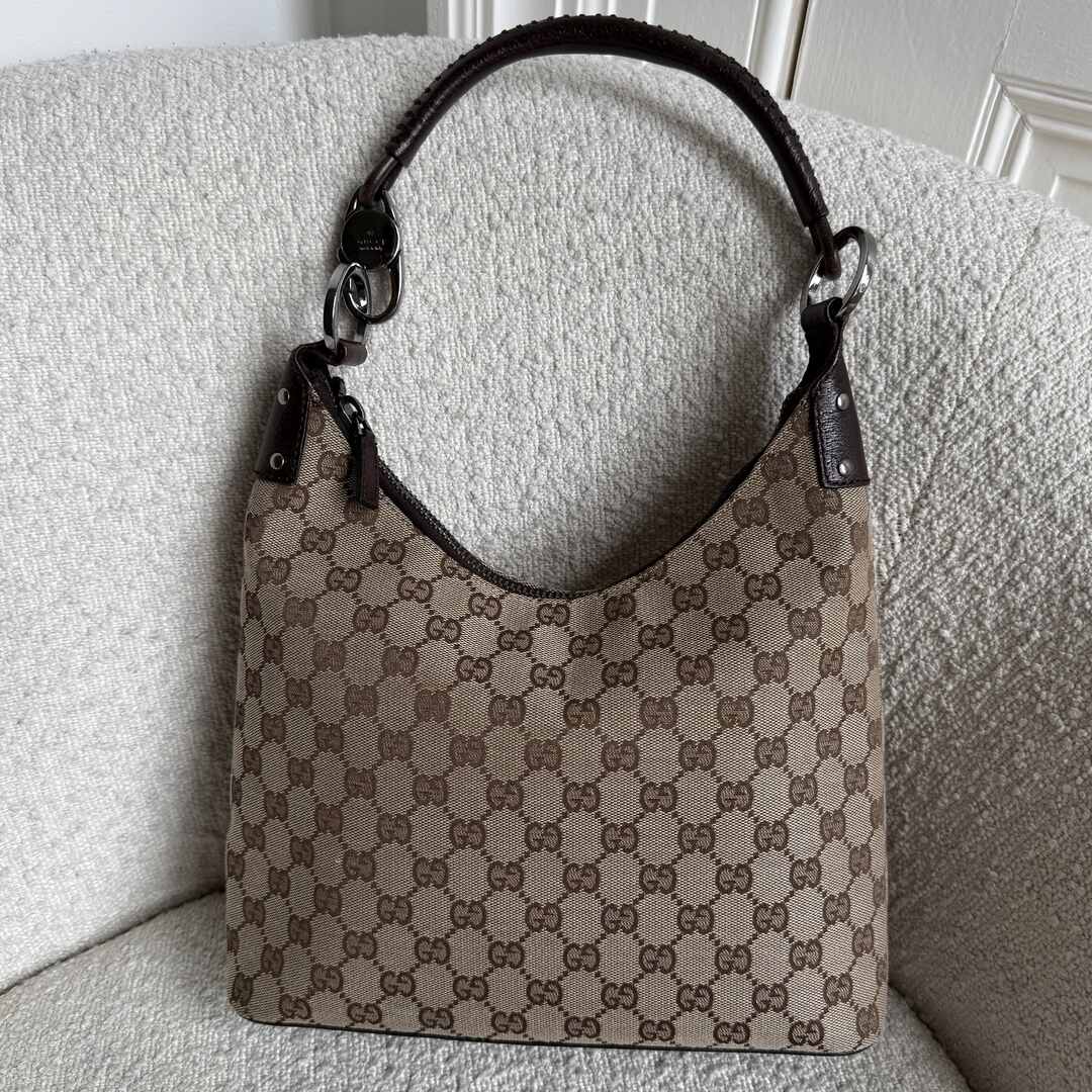 Gucci GG Canvas Brown Shoulder Bag