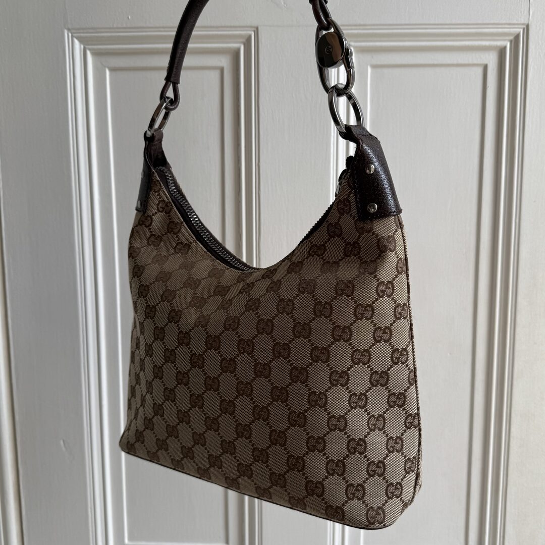 Gucci GG Canvas Brown Shoulder Bag