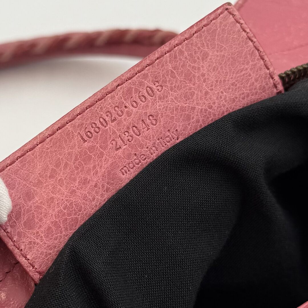 2003 Balenciaga The City Leather Pink Shoulder Bag