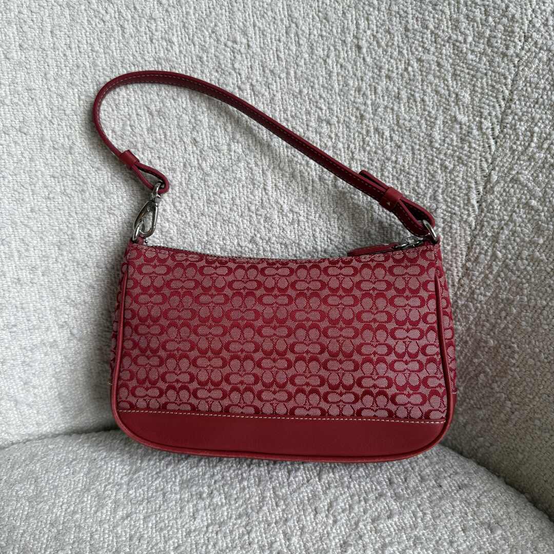 Rare Coach Mini Signature Demi Red Shoulder Bag