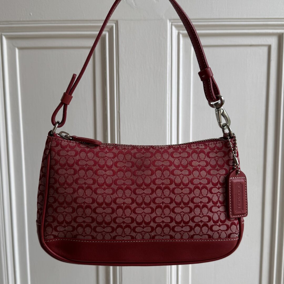 Rare Coach Mini Signature Demi Red Shoulder Bag