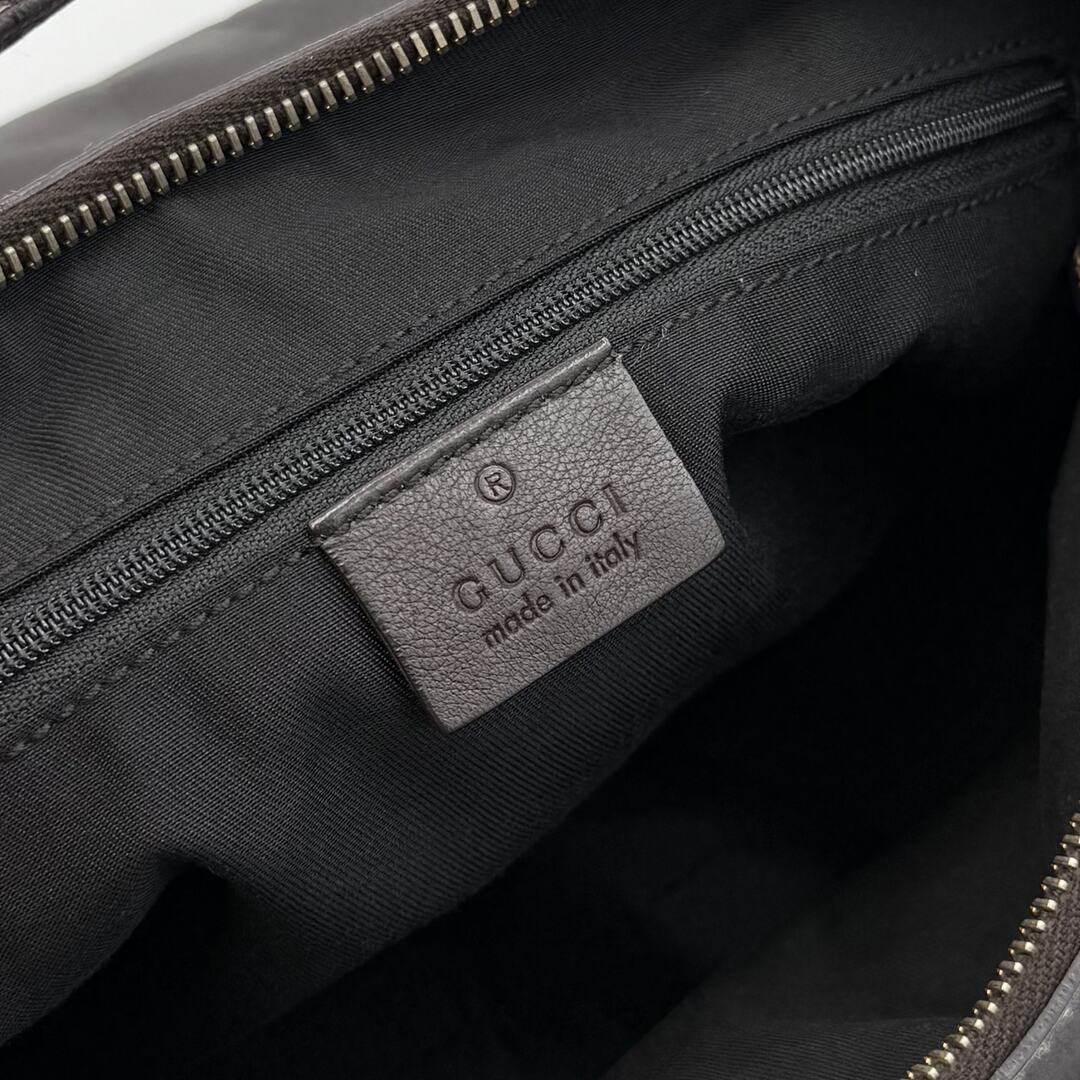 Gucci Abbey Leather Dark Brown Shoulder Bag