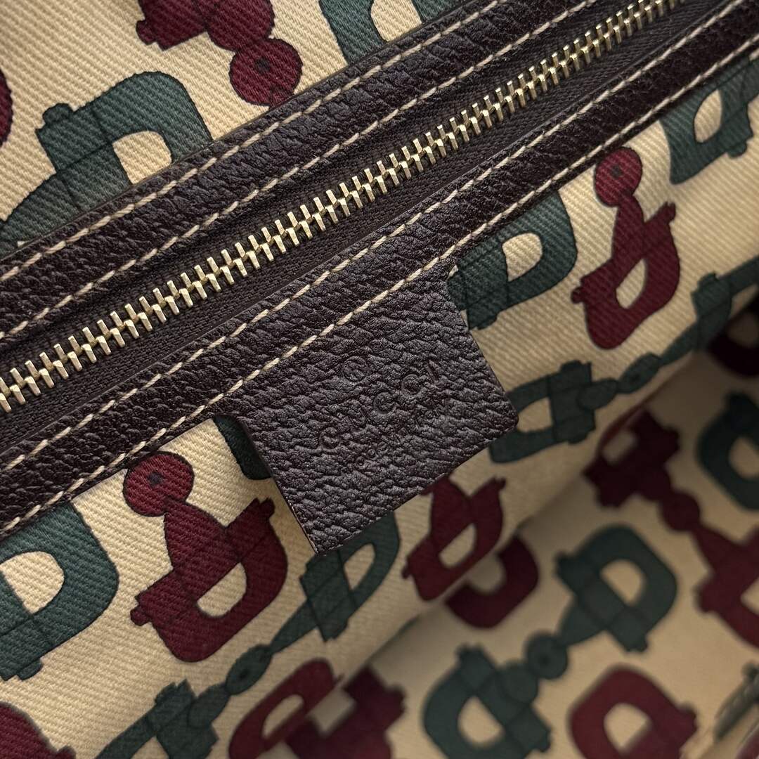 Rare Gucci GG Suede Charmy Boston Brown Shoulder Bag
