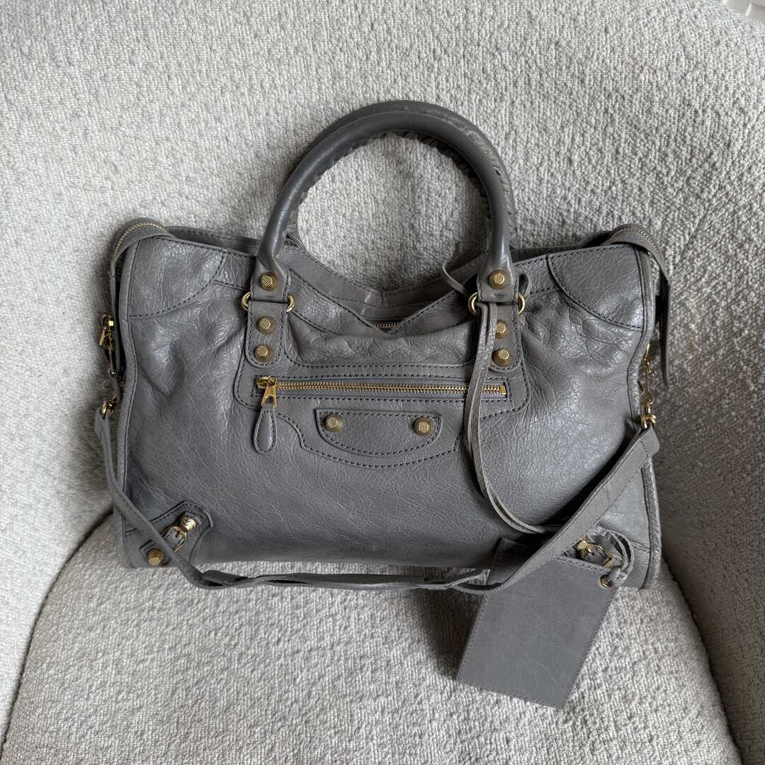 2014 Balenciaga City Leather Grey Handbag