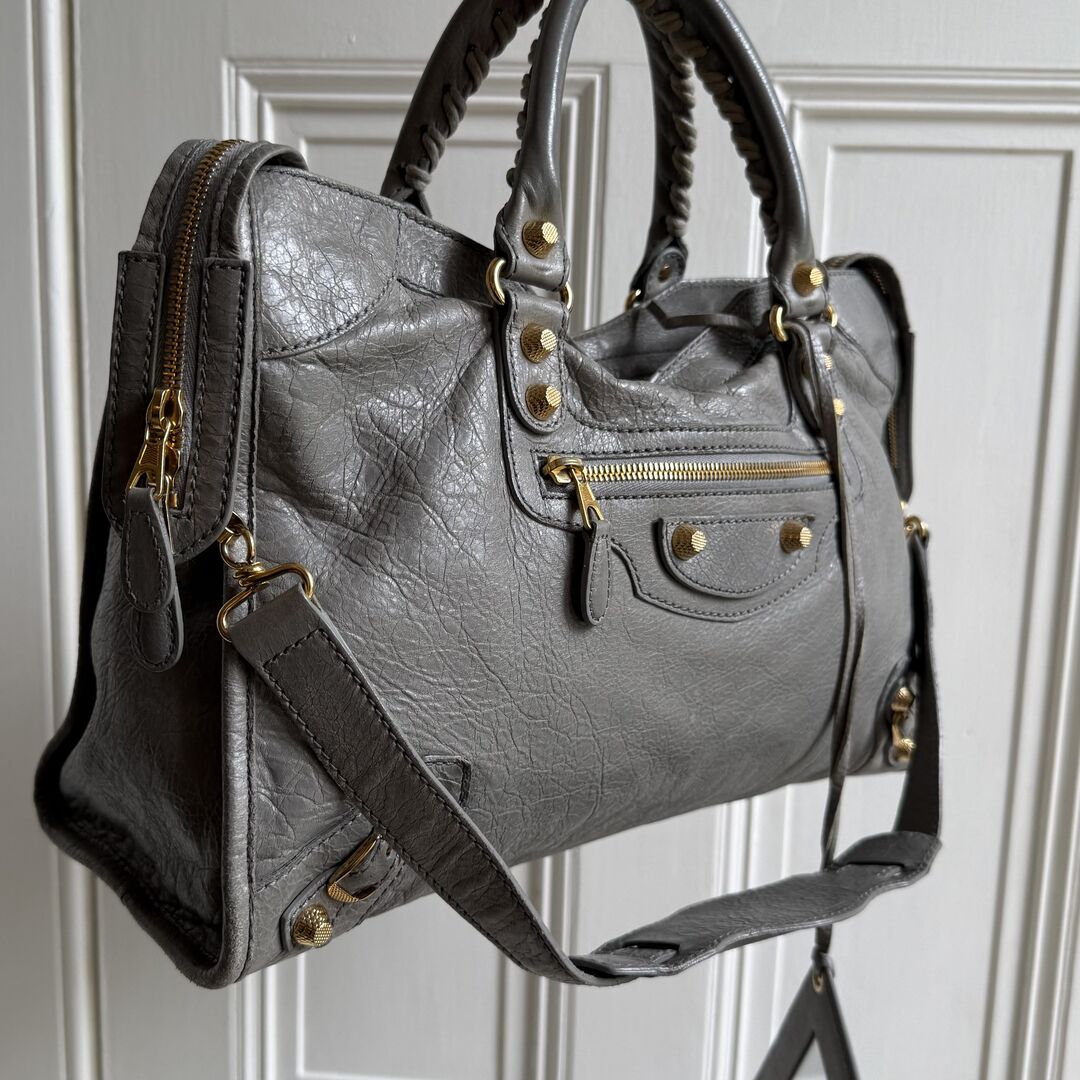 2014 Balenciaga City Leather Grey Handbag