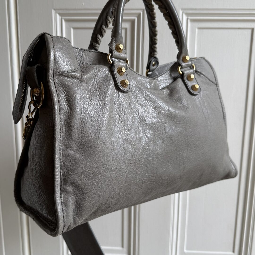2014 Balenciaga City Leather Grey Handbag