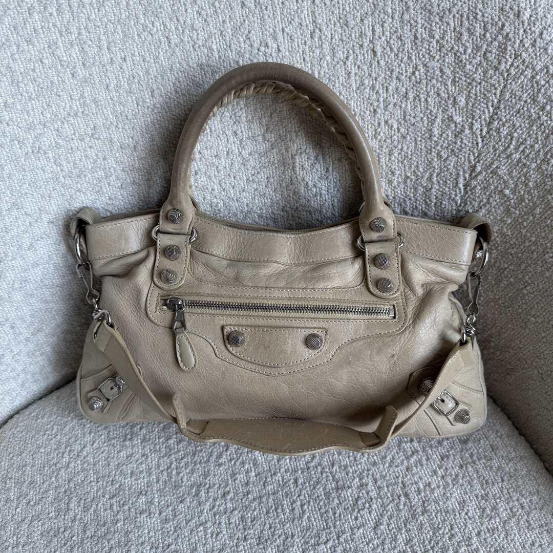 2003 Balenciaga First Beige Leather Handbag