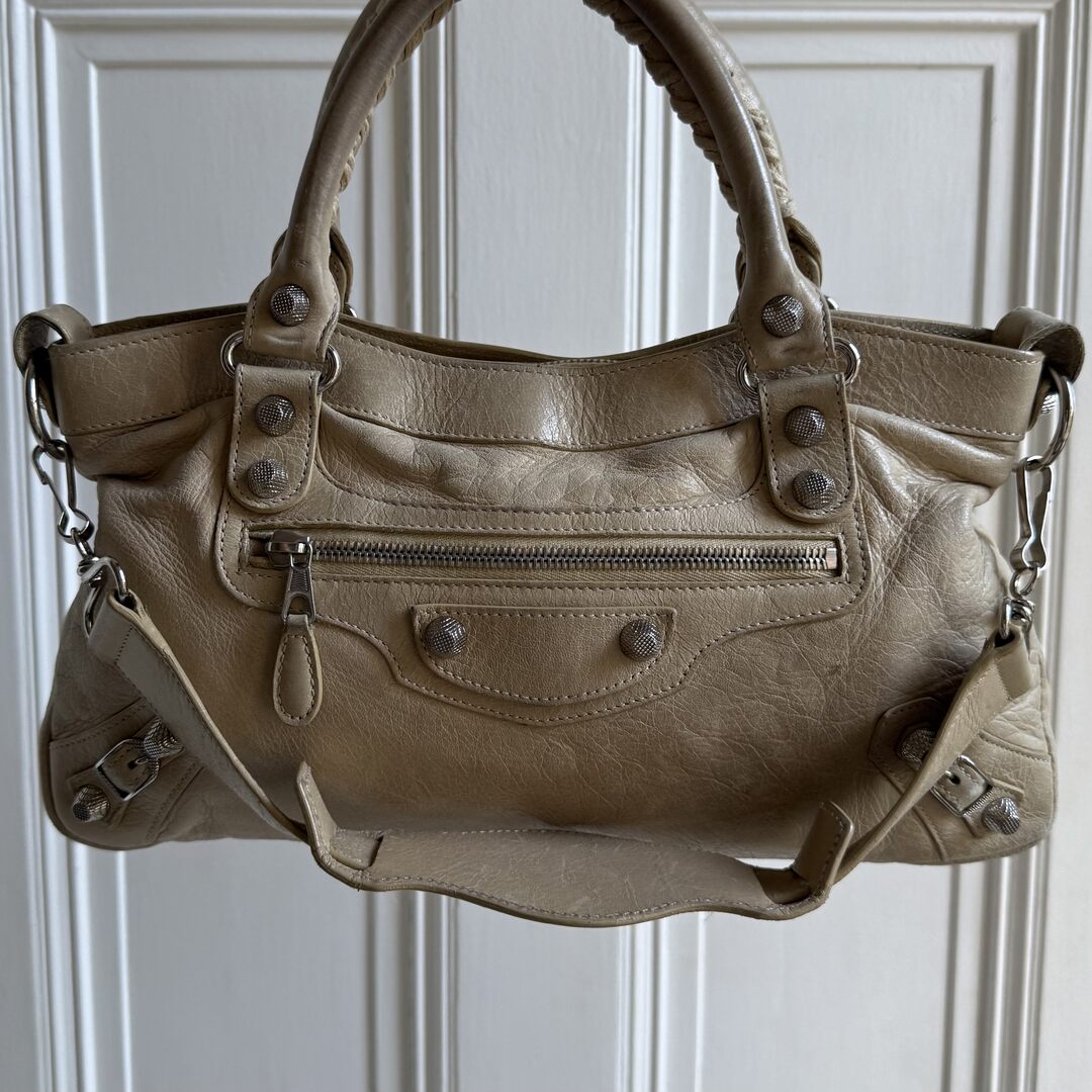 2003 Balenciaga First Beige Leather Handbag