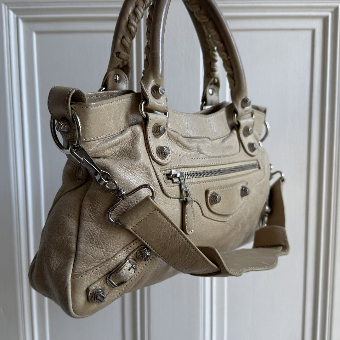 2003 Balenciaga First Beige Leather Handbag