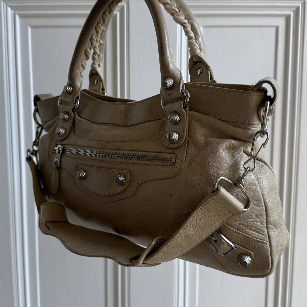 2003 Balenciaga First Beige Leather Handbag