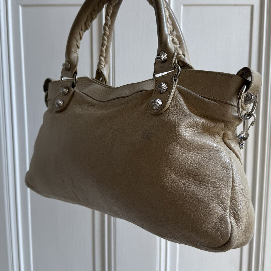 2003 Balenciaga First Beige Leather Handbag