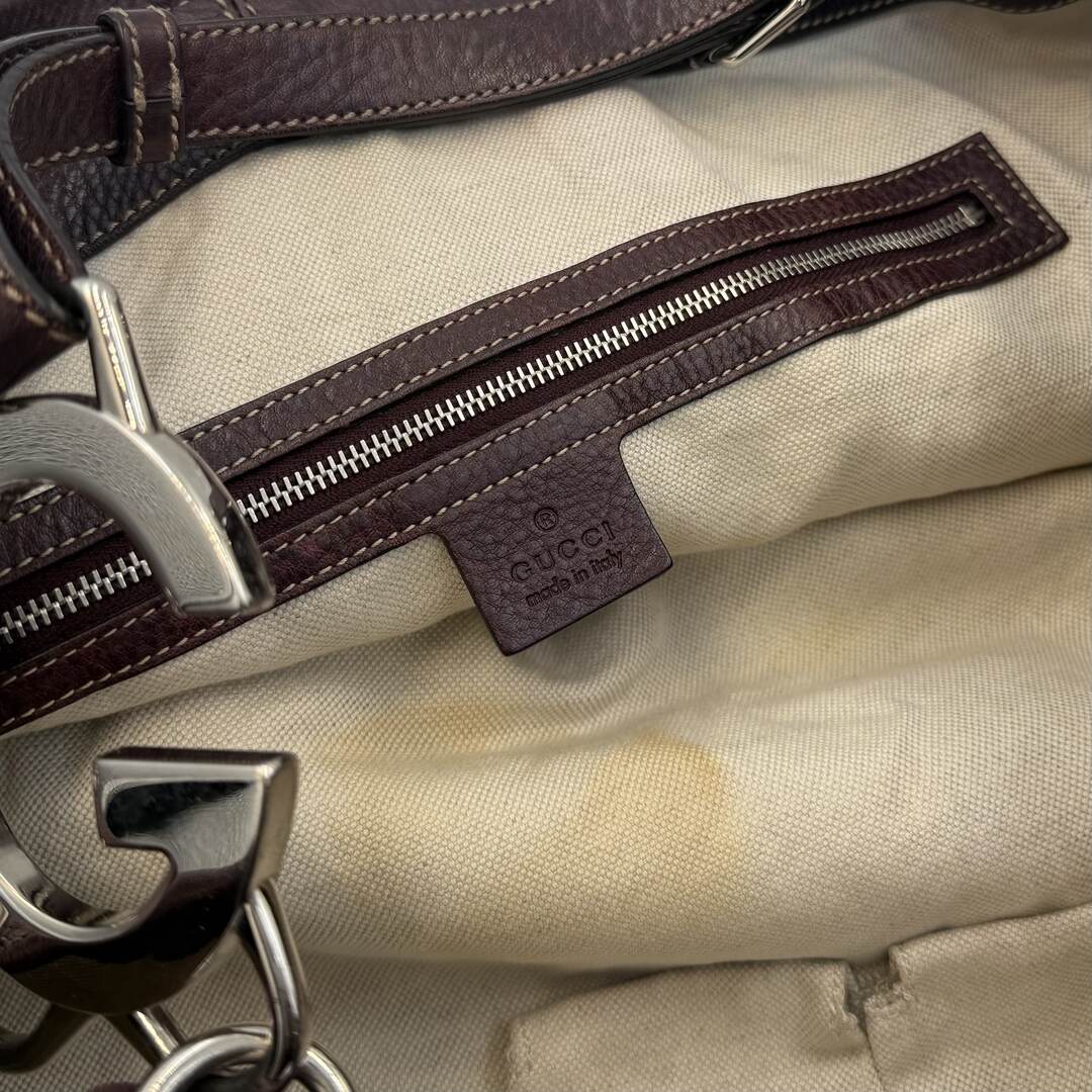 Gucci Charlotte Leather Brown Shoulder Bag