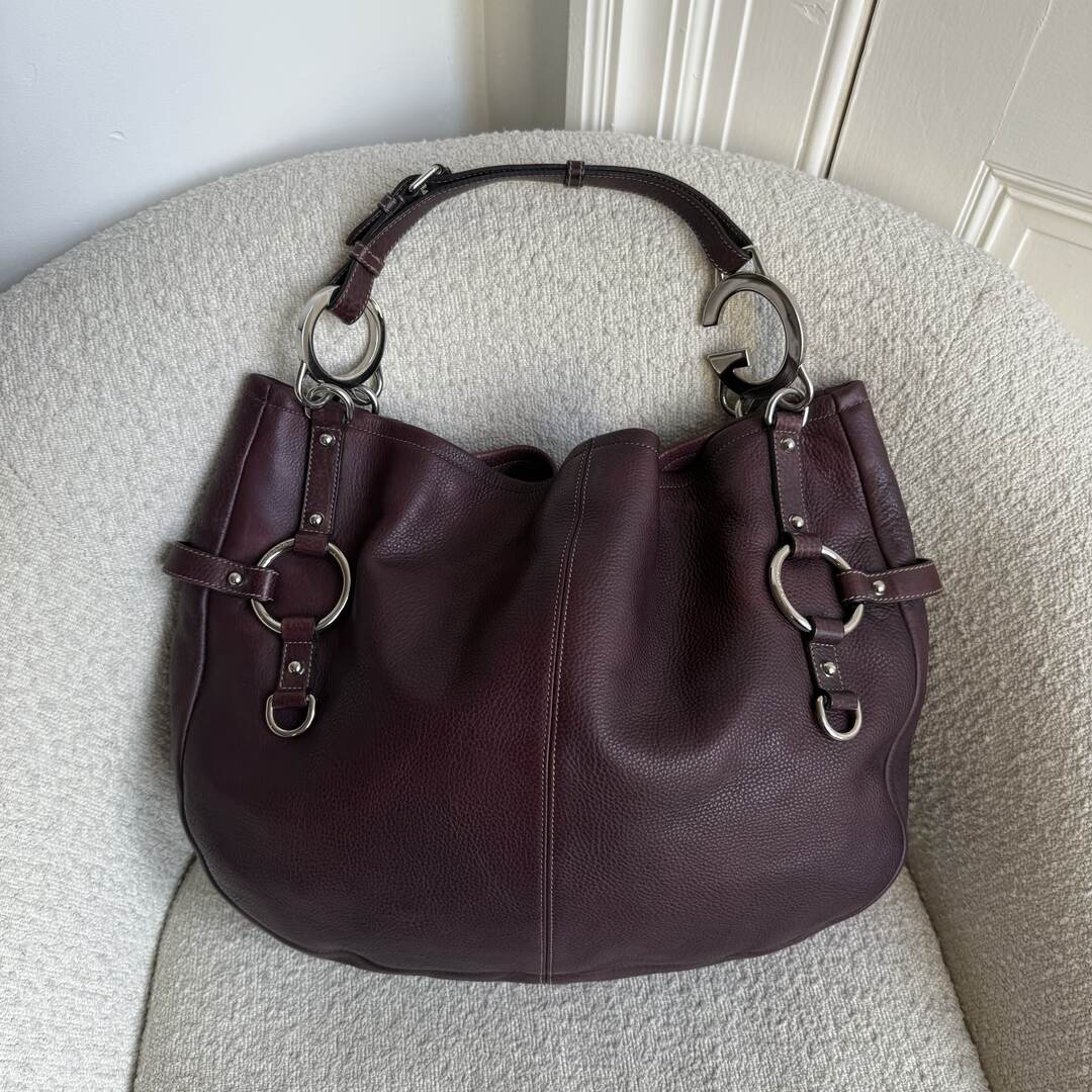 Gucci Charlotte Leather Brown Shoulder Bag