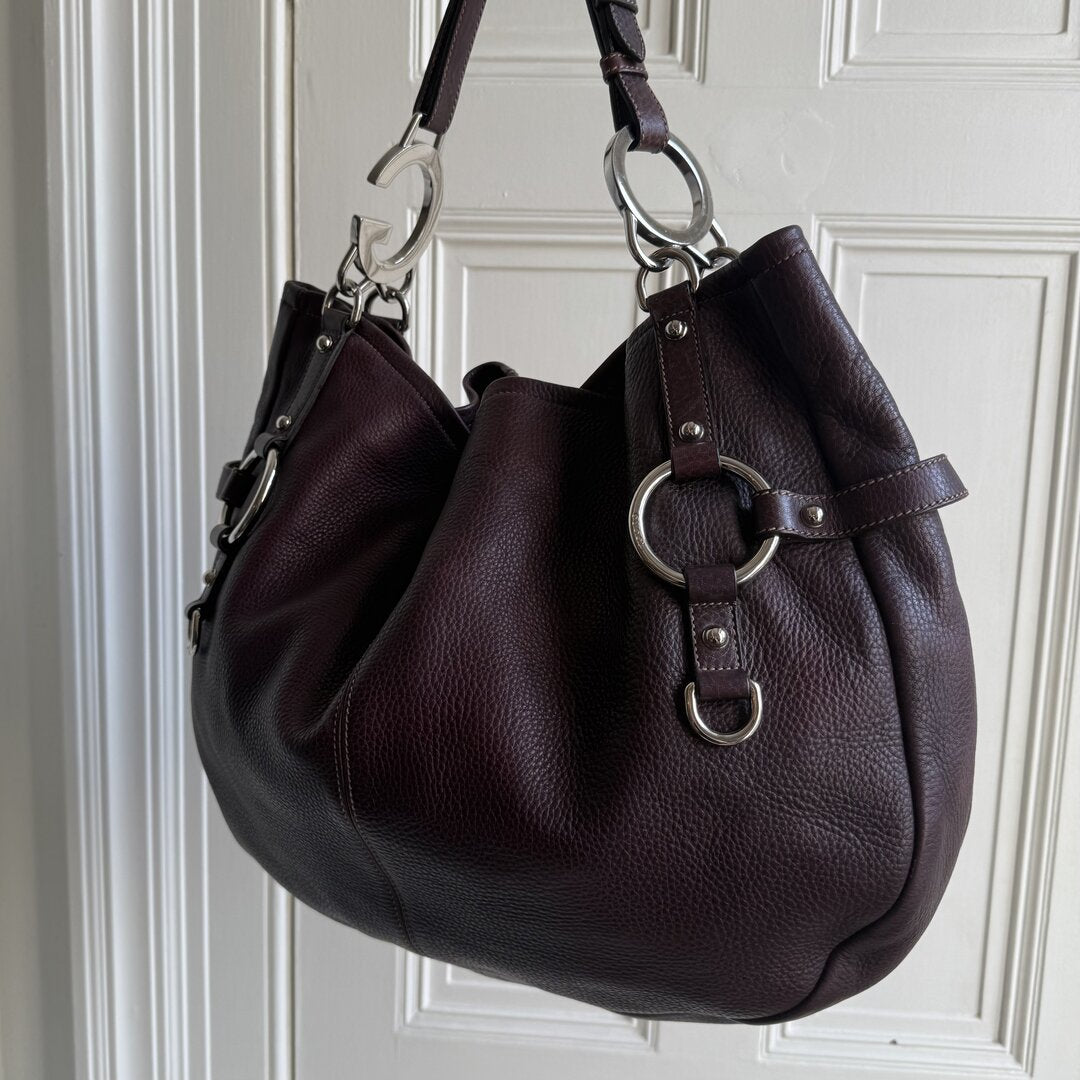 Gucci Charlotte Leather Brown Shoulder Bag