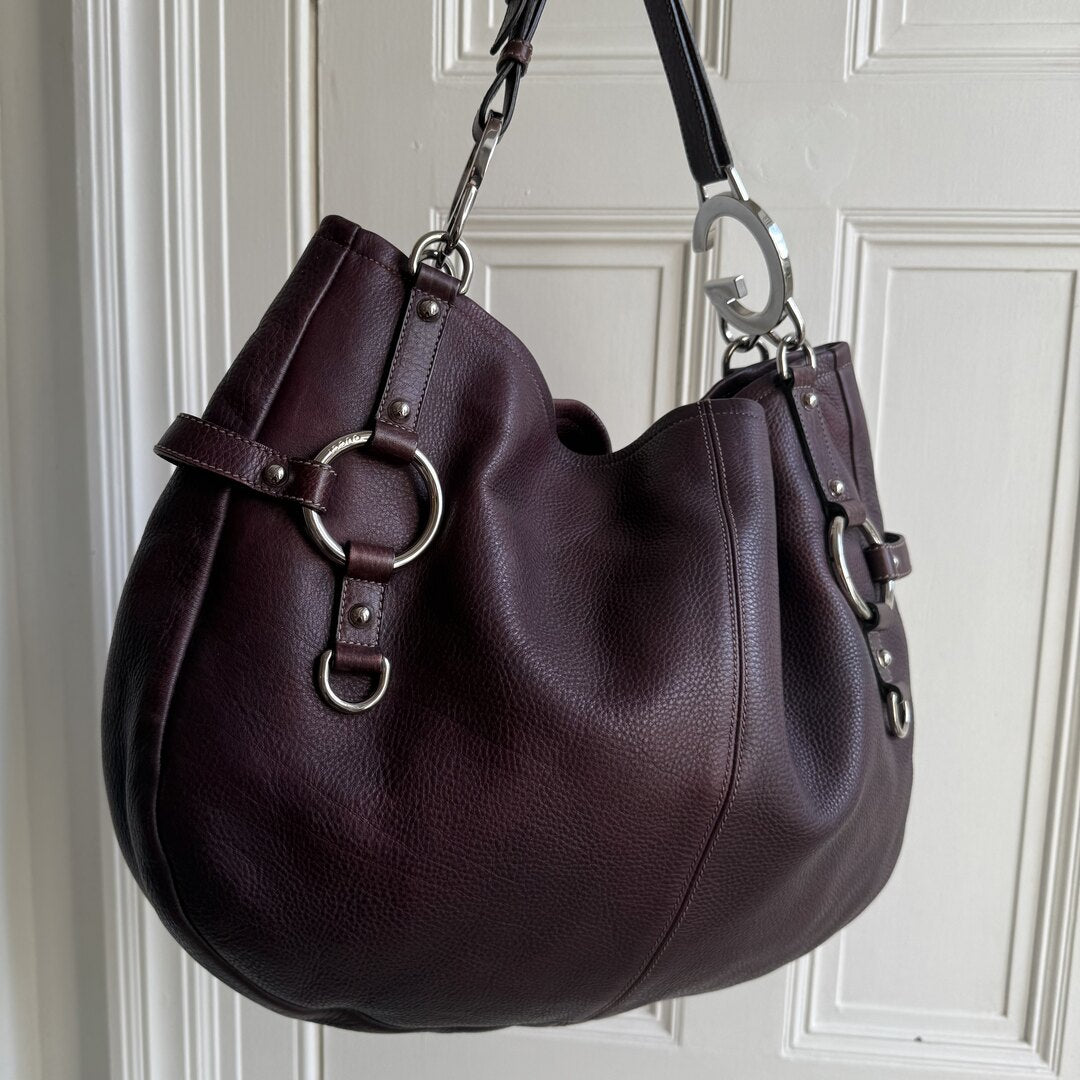 Gucci Charlotte Leather Brown Shoulder Bag