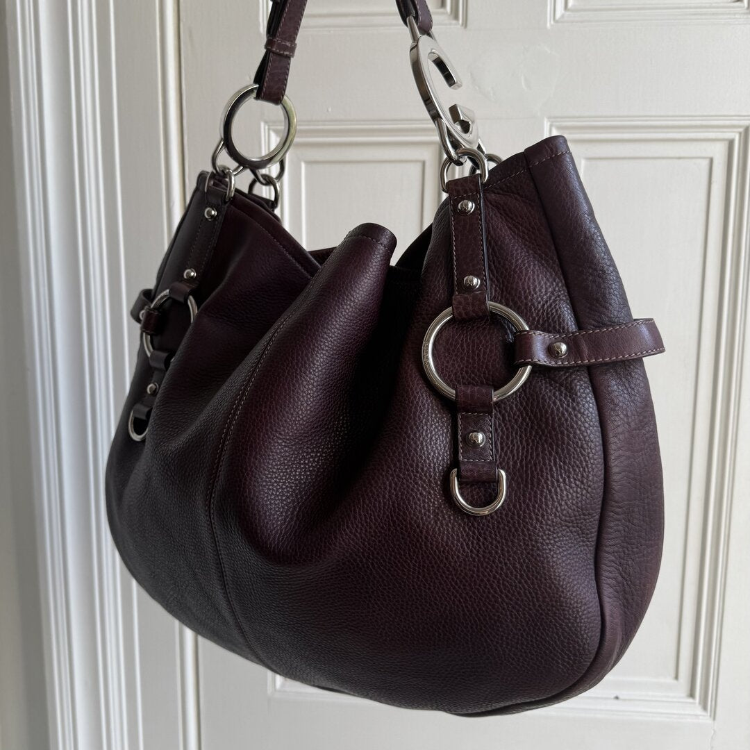 Gucci Charlotte Leather Brown Shoulder Bag