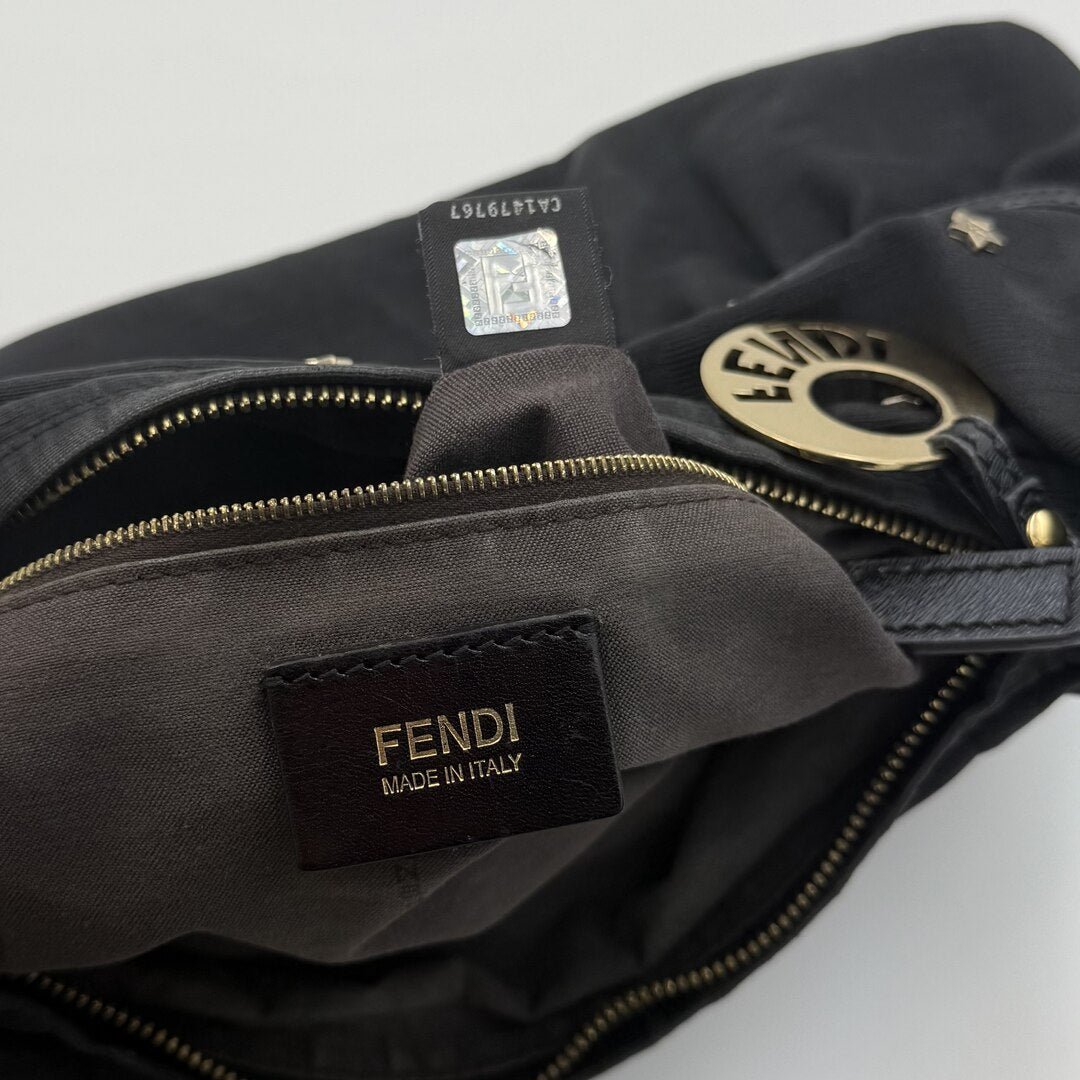 Fendi Zucca Chef Star Black Shoulder Bag