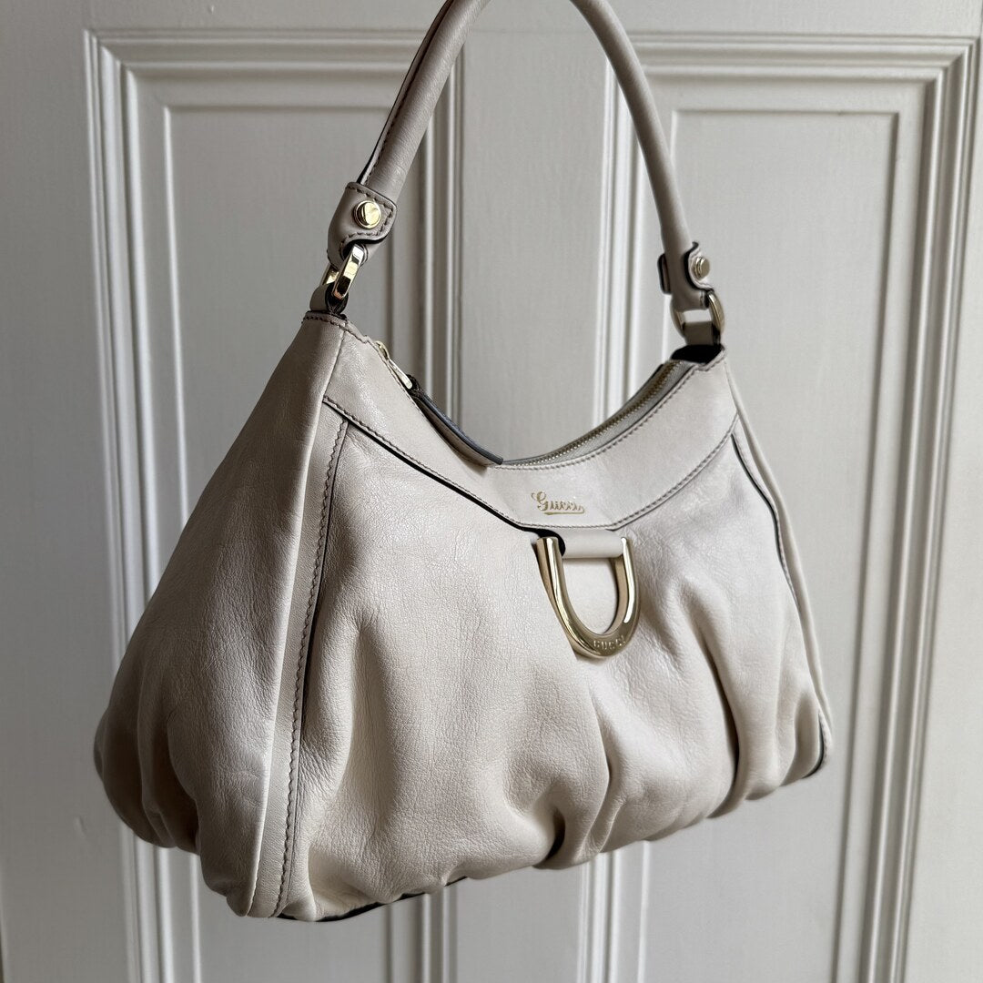 Gucci Abbey Leather White Shoulder Bag