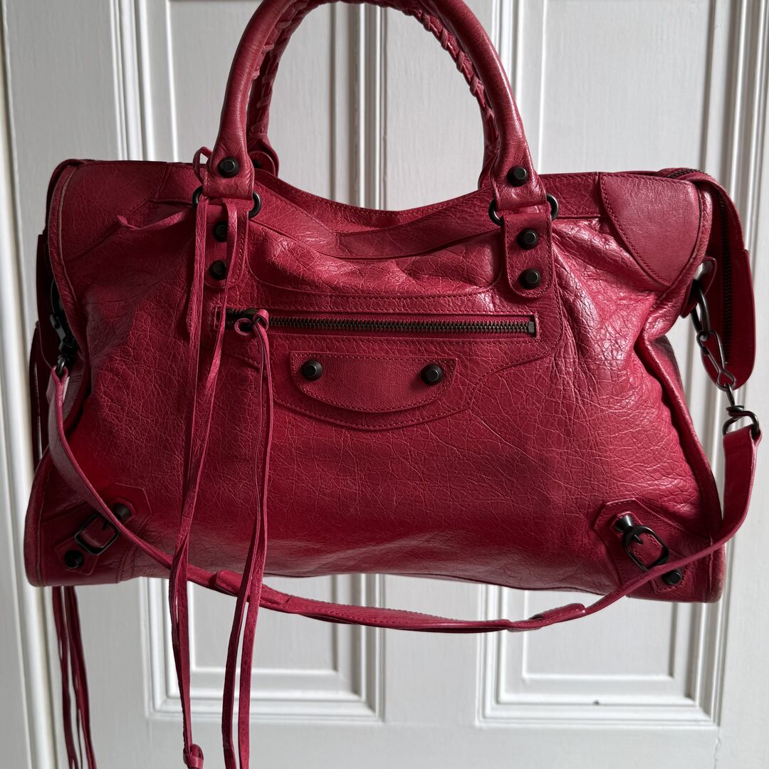 2012 Balenciaga City Leather Red Handbag
