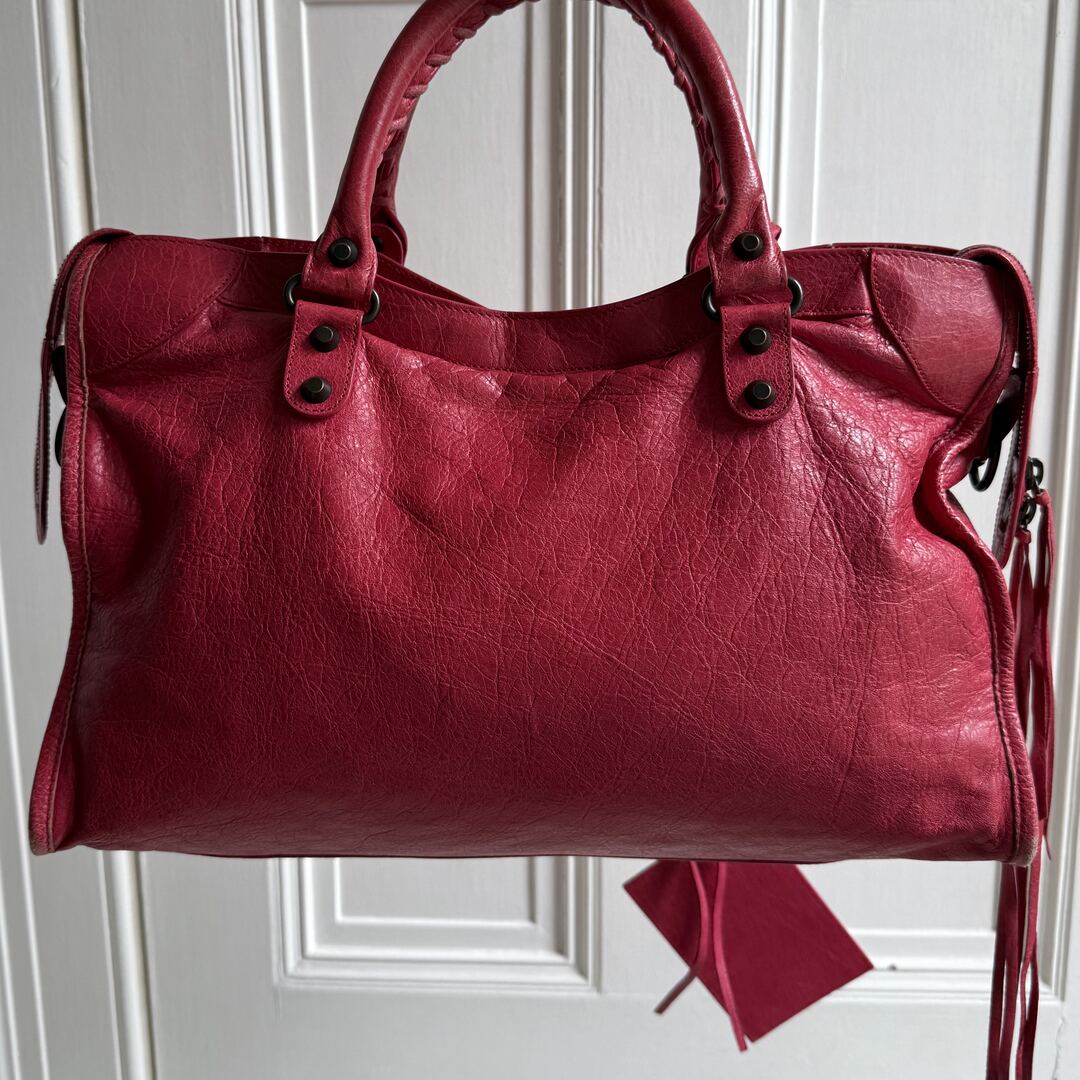 2012 Balenciaga City Leather Red Handbag