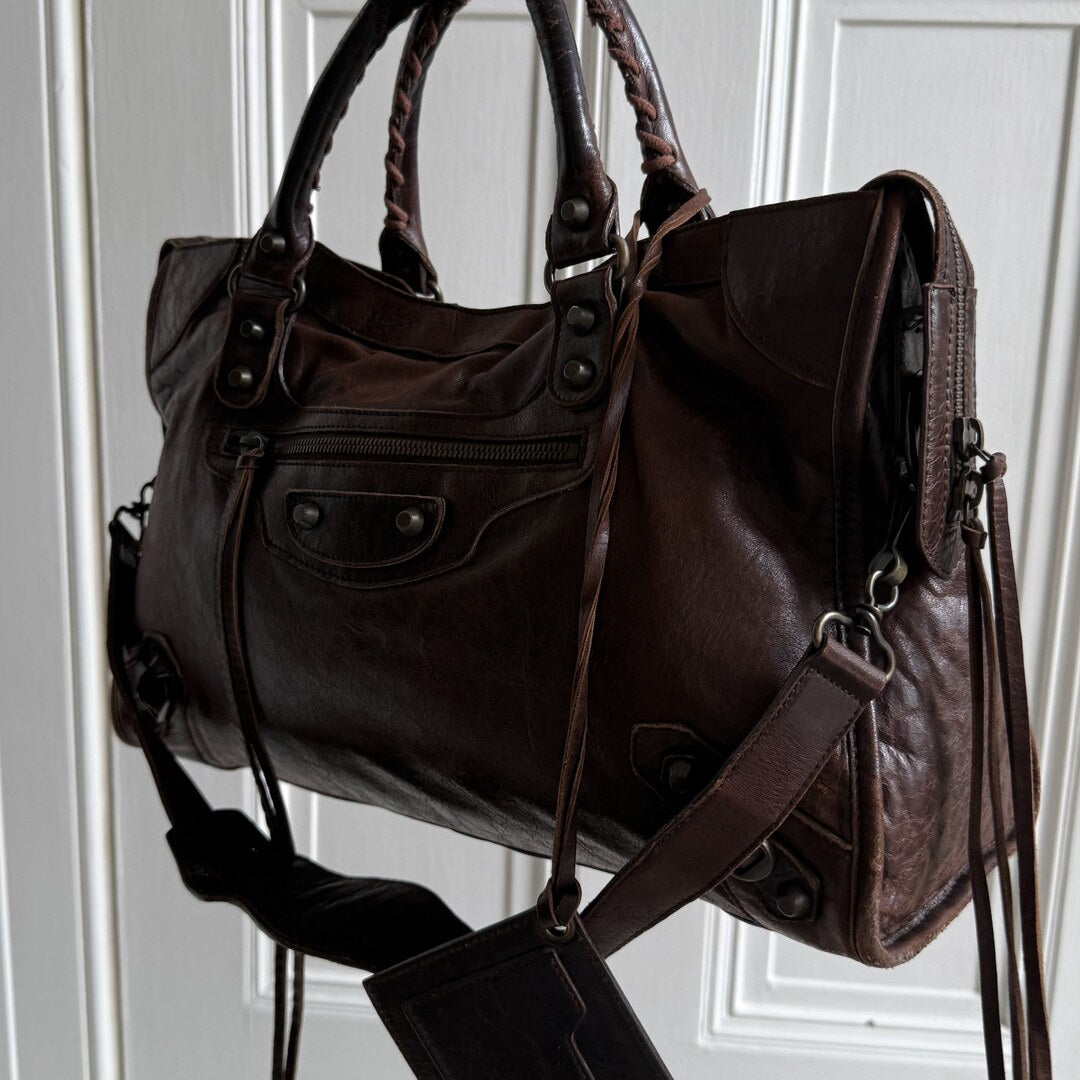 2005 Balenciaga City Leather Brown Handbag