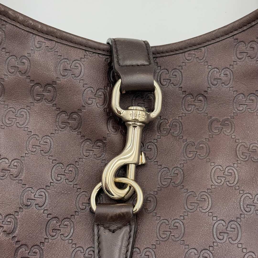 Gucci Guccissima Jackie Leather Brown Shoulder Bag